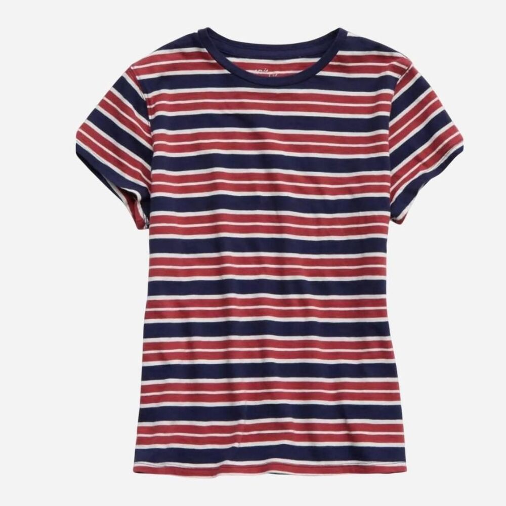 Aerie Men's Blue and Red T-shirt